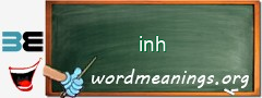 WordMeaning blackboard for inh